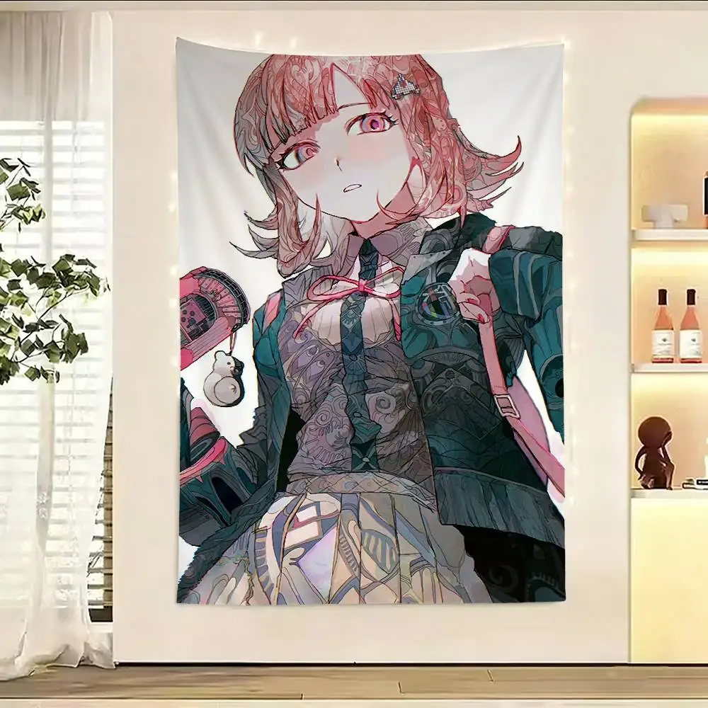 

Anime D-DanganronpaS Chiaki Kyoko Celestia Flags Wall Hanging Background Art Banner for Bedroom Home Outdoor Decor