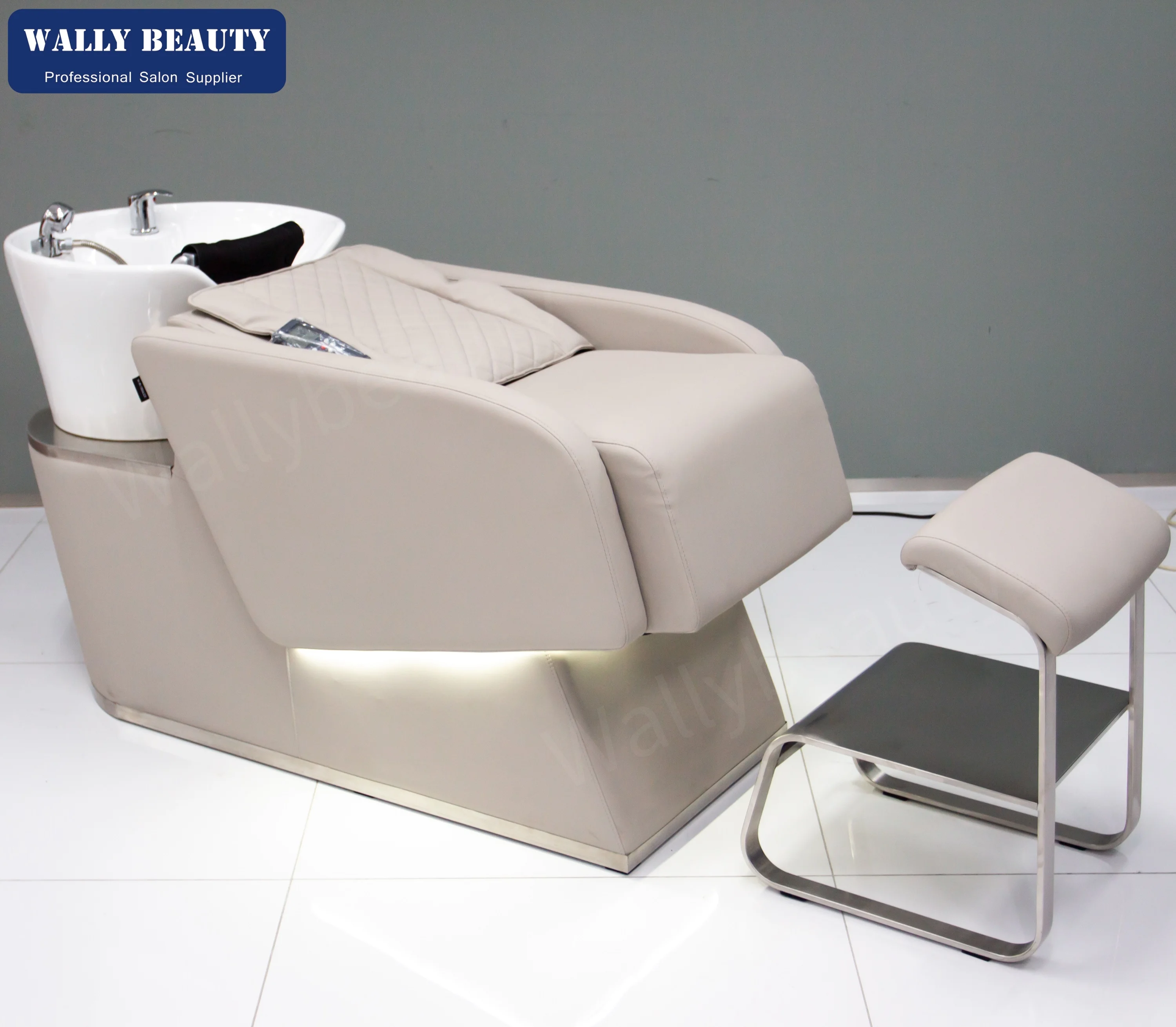 

Shampoo BedModern Hair Salon Shampoo Bowl Massage Shampoo Chair Salon Furniture Backwash Units Hair Washing Chair With Basin