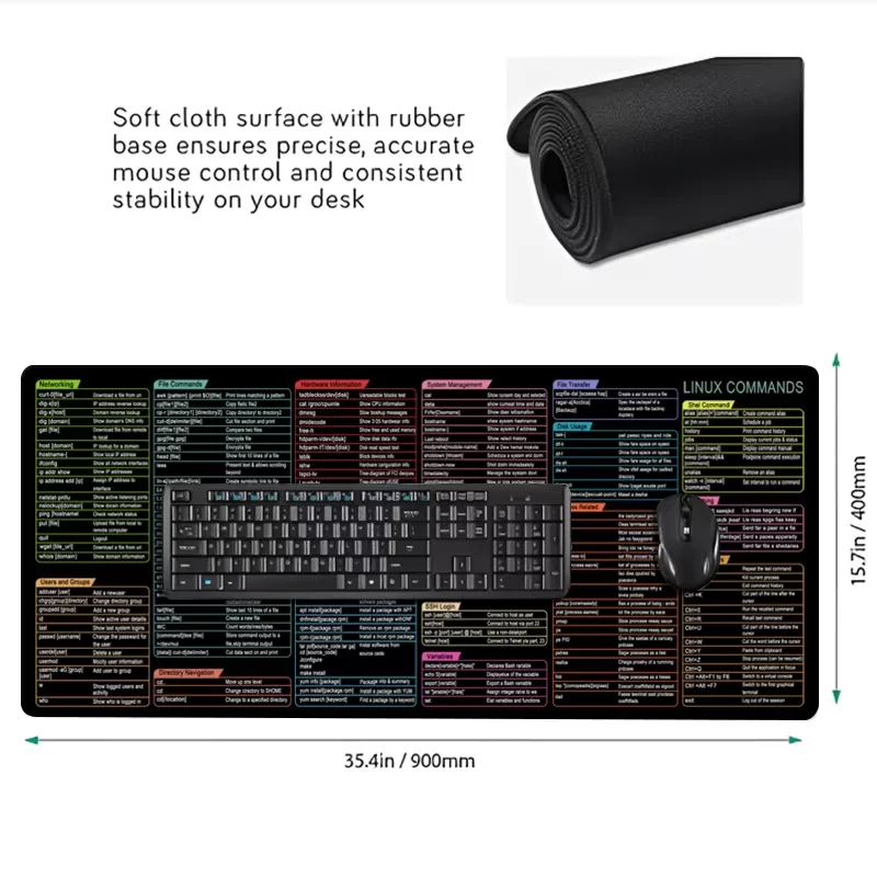 Gaming Desktop XXL Mouse Pad Large Hexagon Honeycomb Design Rubber Smooth Desk Mat for E-sports Office Keyboard Computer