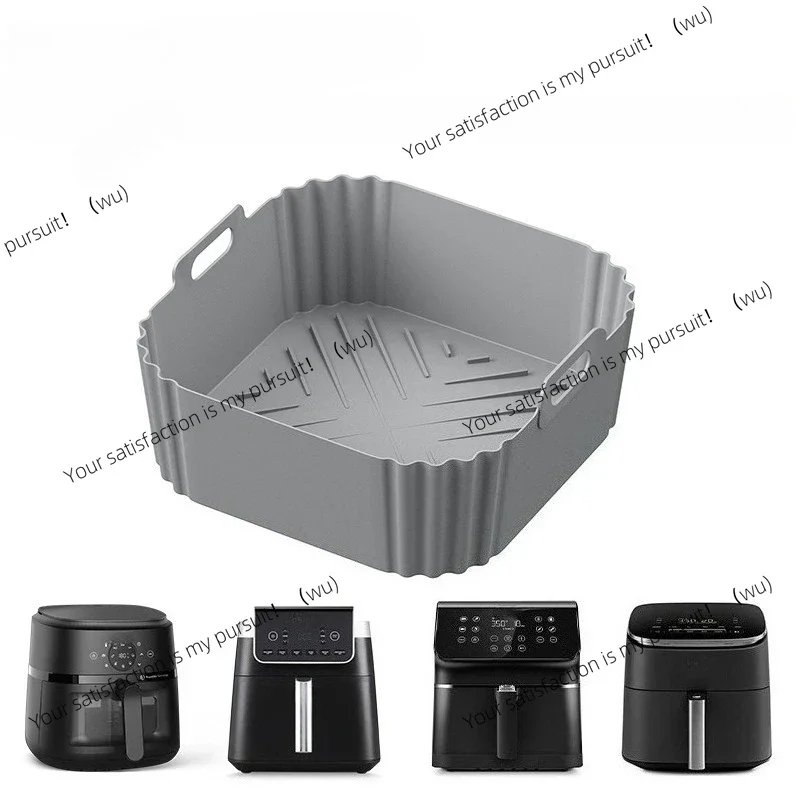 صينية قالب مقلاة هوائية من السيليكون لـ COSORI Cecotec 5.5L، 6L حاويات سلة مربعة قابلة لإعادة الاستخدام أواني فرن الميكروويف #6