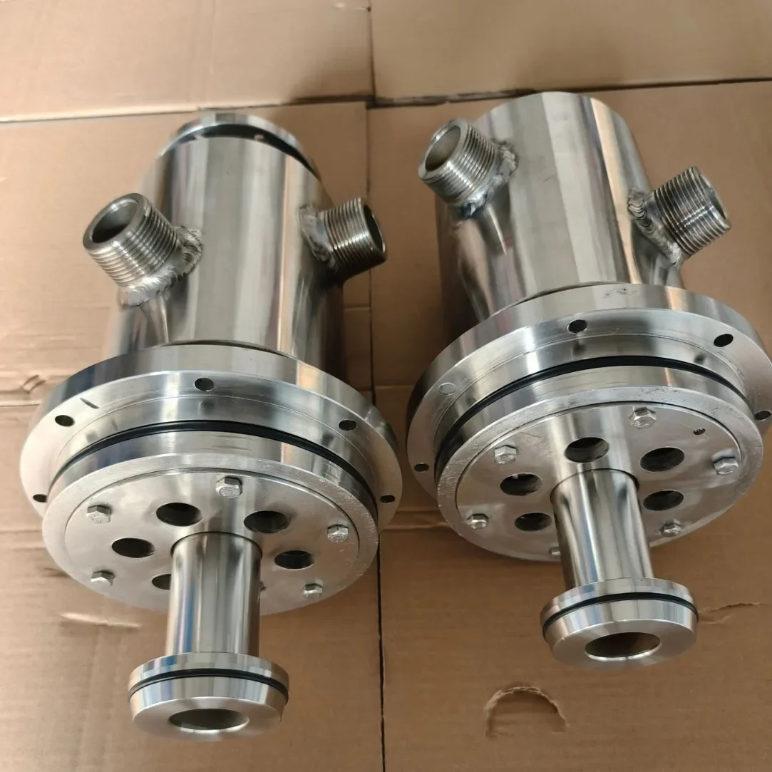 316L stainless steel multi-channel high temperature rotary joint DN32 double channel hydraulic oil special rotary joint