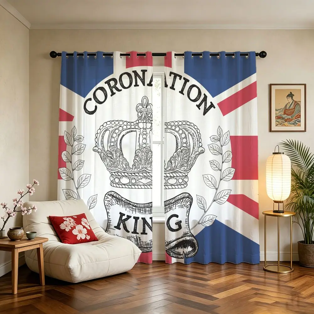 2 Panels Dinosaur Printed Curtains Cute Blue Cartoon Animal Window Drapes for Teen Bedroom Nursery Living Room Home Decor