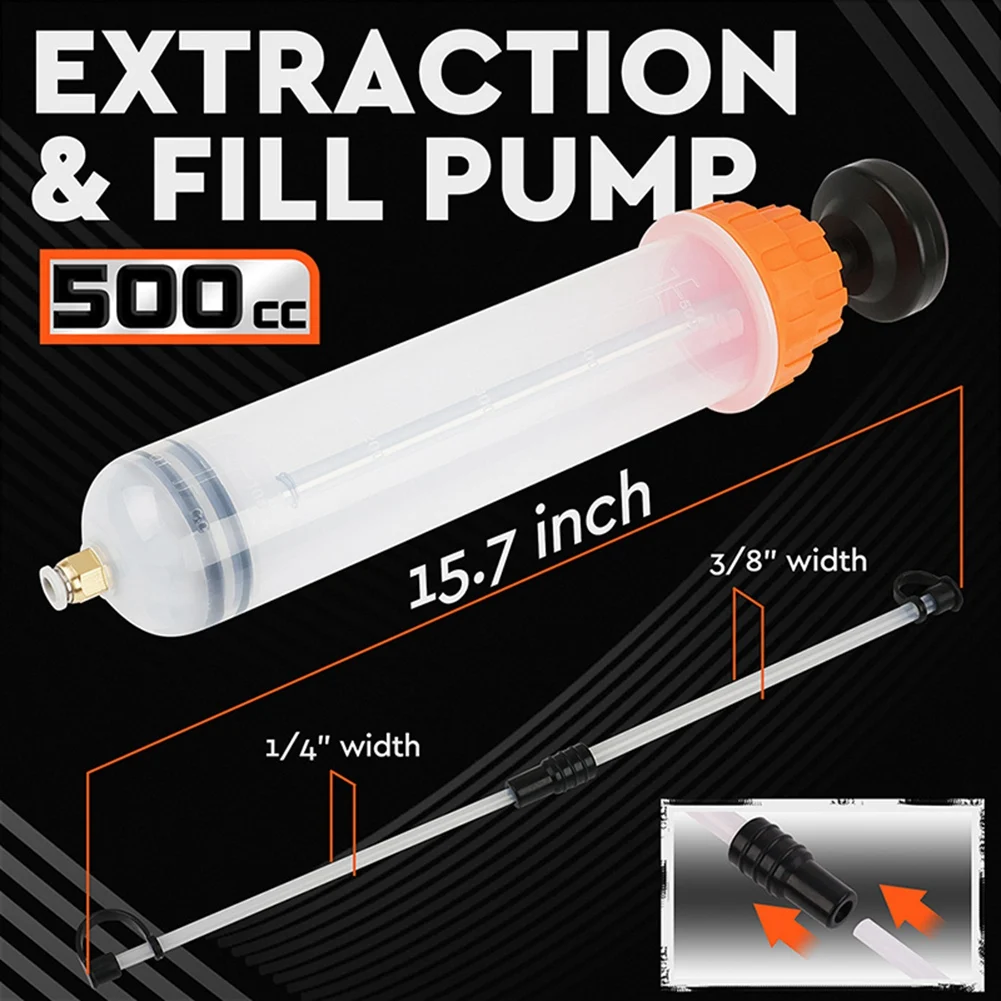 500ML Auto Manual Brake Oil Pump Transfer Extraction Liquid Car Oil Fluid Extractor Filling Bottle Oil