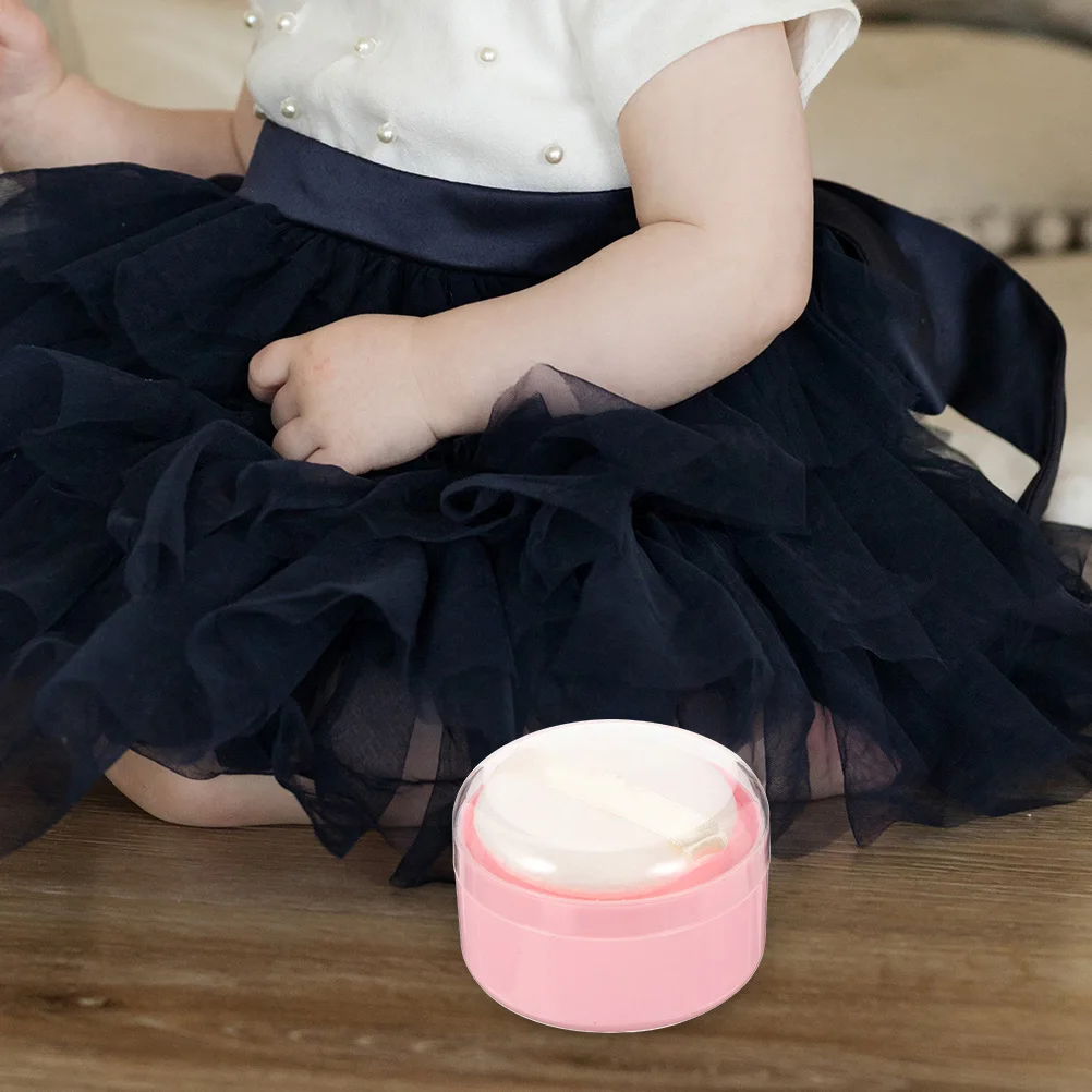 Talcum Powder Puff Box Body Loose Makeup Container Pink Small Size Travel Portable Storage Egg Dry Cosmetics