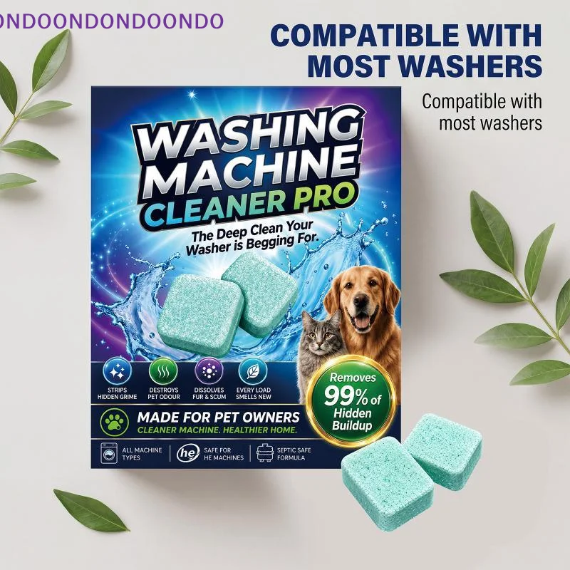 Washing Machine Cleaner Tablets 99% Buildup Remover Pet Odor Eliminator Suitable for Both Commercial & Home Washers