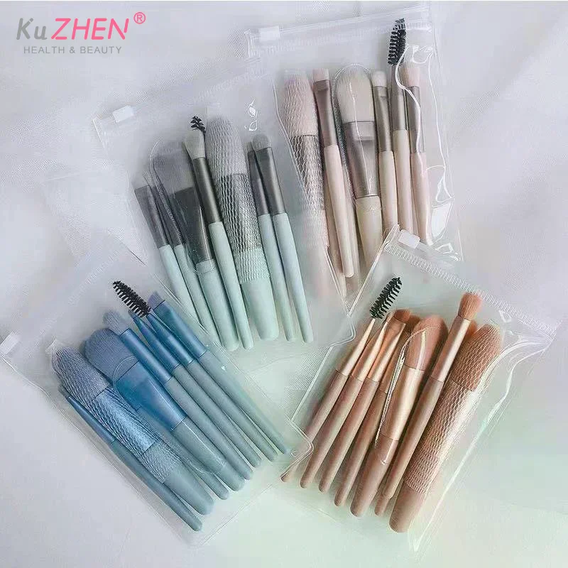 8Pcs/Pack Makeup Brush Set Makeup Concealer Brush Blush Loose Powder Brush Eye Shadow Highlighter Foundation Brush Beauty Tools