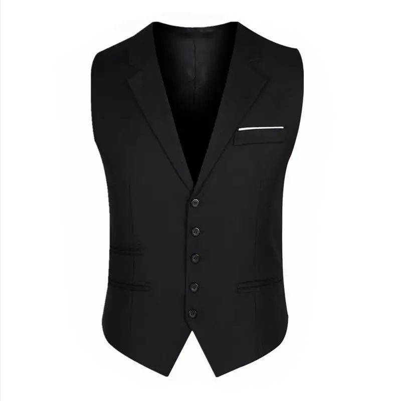 

Hot Sale New Men's Fashion Trend Business Suit Vest Fashion Slim Fit British Style Waistcoat For Business Prom