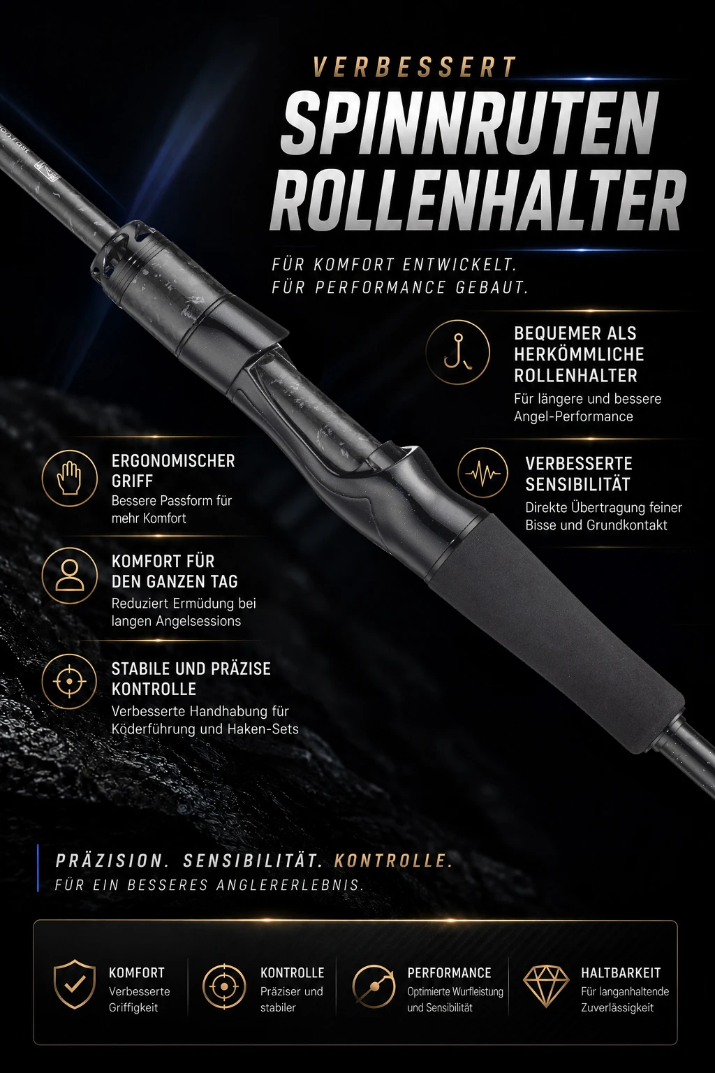 BUDEFO RUBINE FUJI Guide 40T Carbon Spinn- und Casting-Rute ML/MH 3-28g für Bass, Hecht, Zander, Barsch, 2,08m/2,13m/2,28m, Schnelle Aktion, Ultraleicht, für Meerbarsch, Forelle, Raubfische, Weitwurf, Salzwasser, Süßwasser – Detail 7