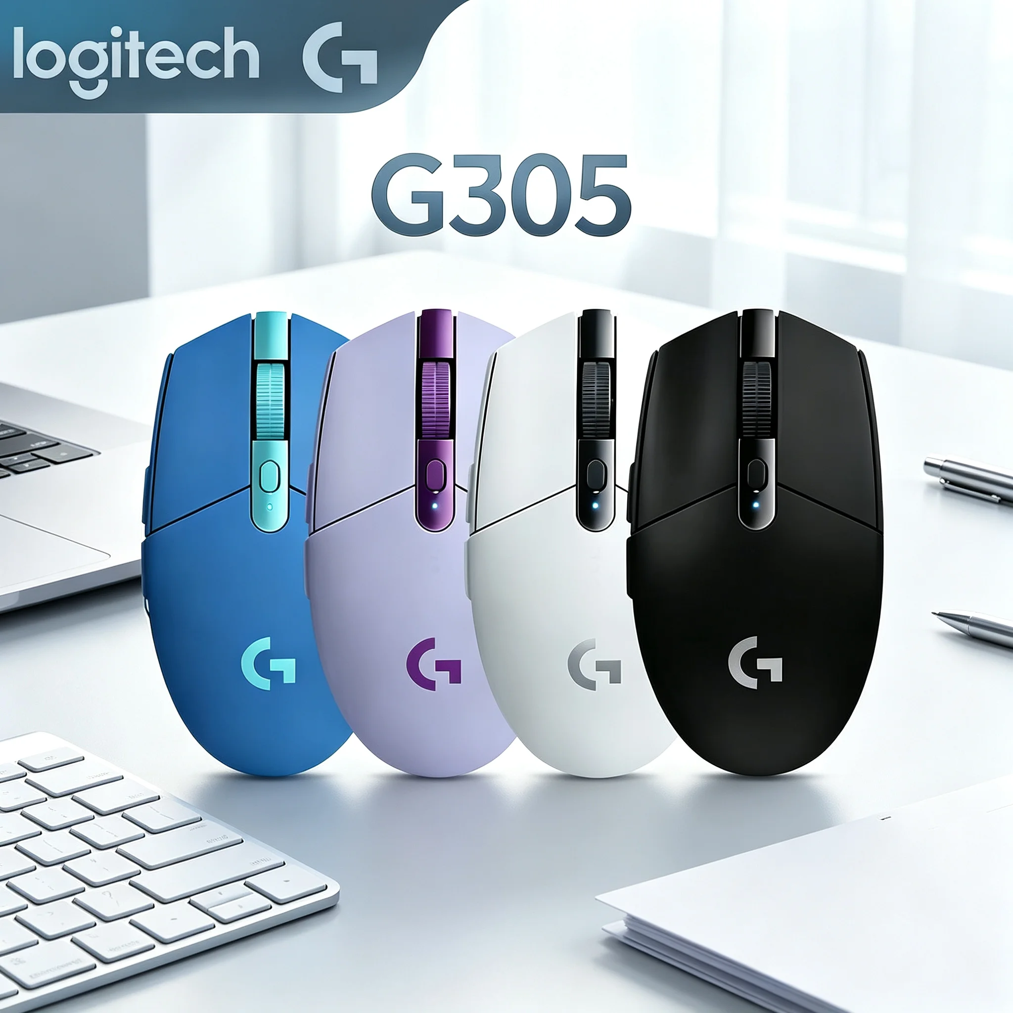Logitech G305 LIGHTSPEED 2.4G Wireless Gaming Mouse Multi‑Color Selection HERO Sensor Portable Mice for Notebook Desktop Gaming
