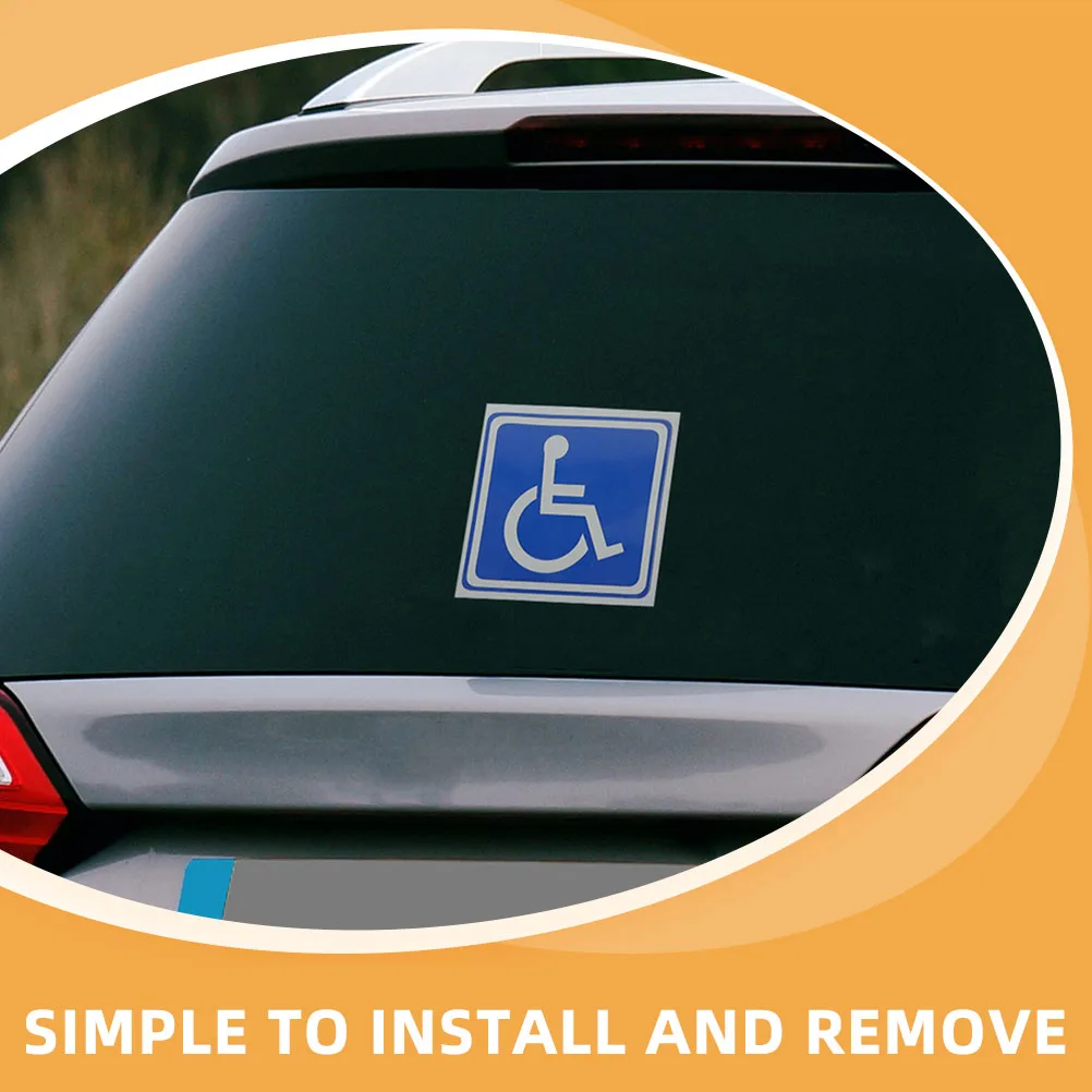7 قطعة ملصقات رمز الكرسي المتحرك علامات المعاقين المعاقين ذاتية اللصق نافذة السيارة الباب الشارات مقاوم للماء الفينيل وقوف السيارات قابلة للوصول