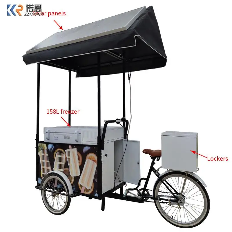 Italian Popsicle Ice Cream Cart 3 Wheels Bicycle
