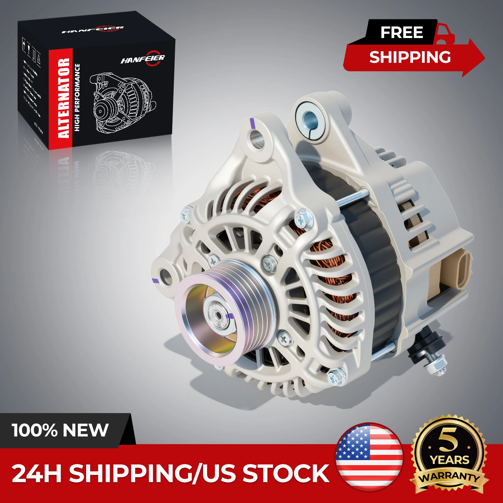

Alternator For Toyota Yaris iA 2017-2018 L4 1.5L 100A S6 20288 PE01-18-300