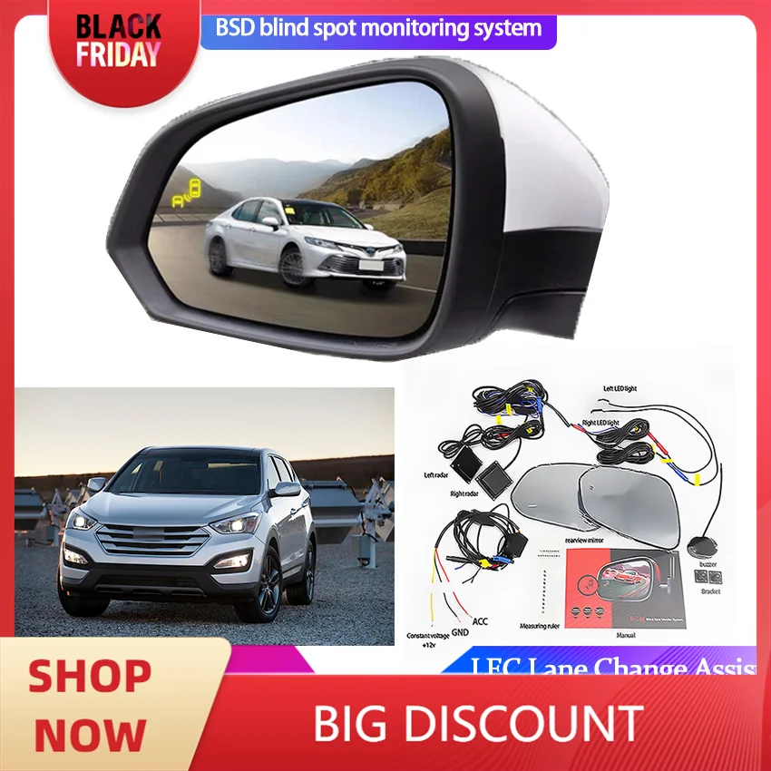 Millimeter Wave Radar Blind Spot Monitoring BSD BSM for Hyundai Santafe 2013-2017 Assist Driving Parallel Safety Change Assist