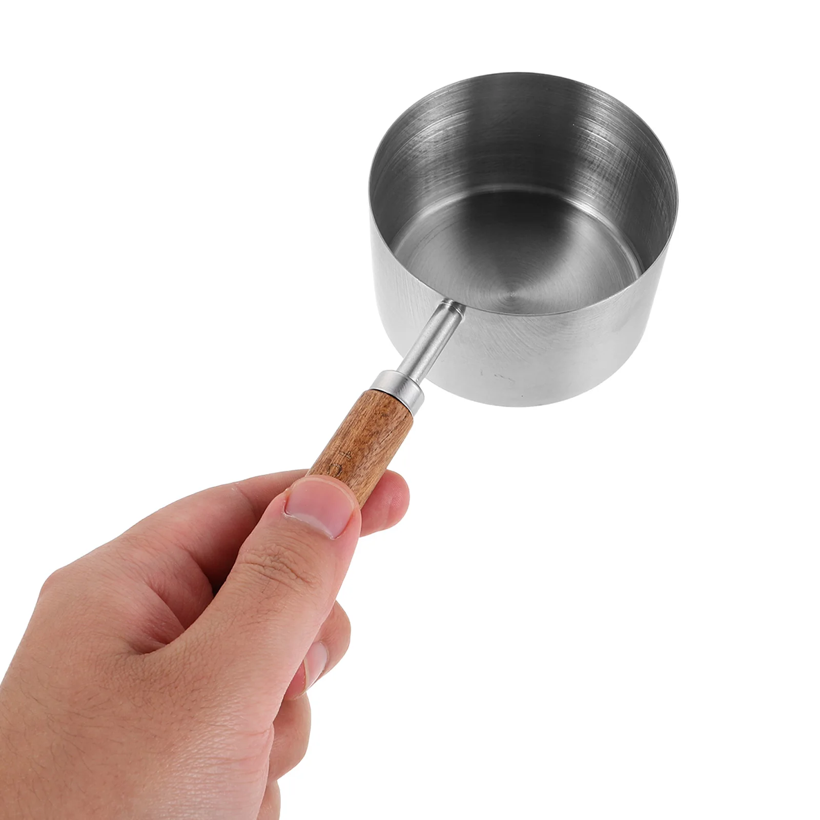 

8Pcs Stainless Steel Measuring Cups Spoons Set Sleek Wooden Handle Home Professional Kitchen Use Measuring Cups Stainless Steel