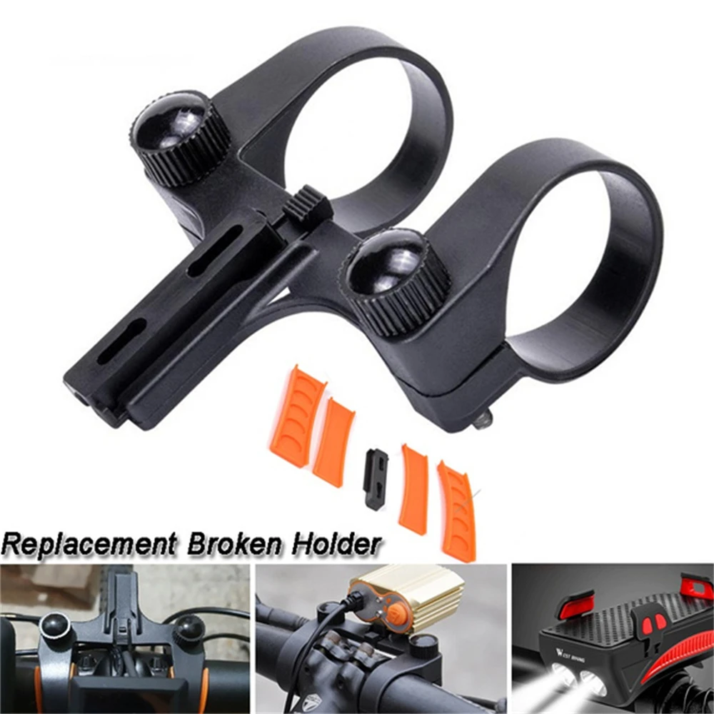 Wytrzymałe Stojaki Rowerowe MTB Dwuotworowe Centralne Stojaki Uchwyt na Lampę Przednią Klips Mocujący Lampę