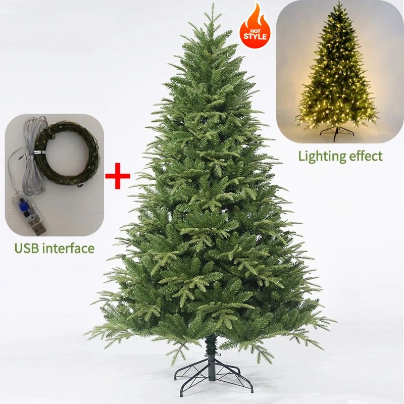 LED付き人工クリスマスツリー 中型 人工クリスマスツリー PE+PVC暗号化LEDライト 大型クリスマスツリー