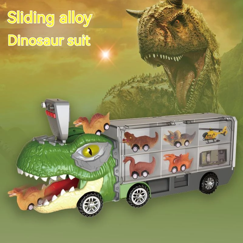 New Children'S Lighting, Music, Sliding Styles, Diverse Toy Cars, Dinosaur Toy Storage Cars, Toys, Boys' Birthday Gifts