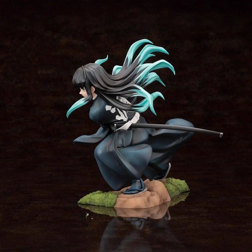 Figurine de dessin animé Demon Slayer Tokitou Muichirou, 18cm, Statue Gk, modèle poupée de Collection, ornement de salle, jouets de bureau, cadeau