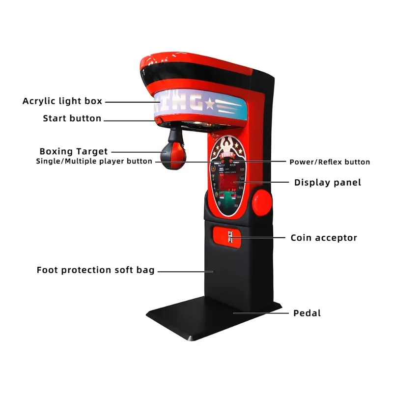 Sport Arcade Adults Punching Electronic Boxing Game Vending Price for Fun Center Custom