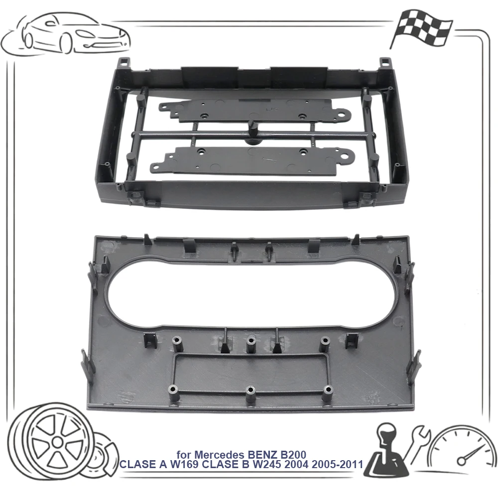 9 Inch Car Radio Android Stereo Panel Dash Trim Kit Frame for Mercedes Benz B200 Classe a W169 Classe B W245 2004-2011