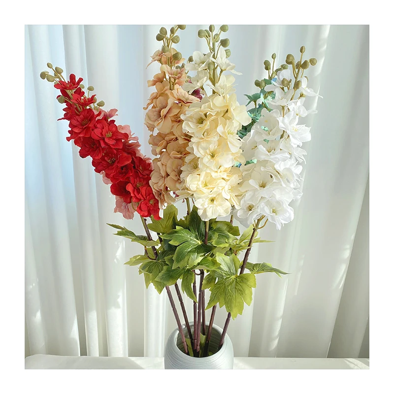 Flor Artificial Profissional, Delphinium Uniflorum, Fabricação Preço Barato