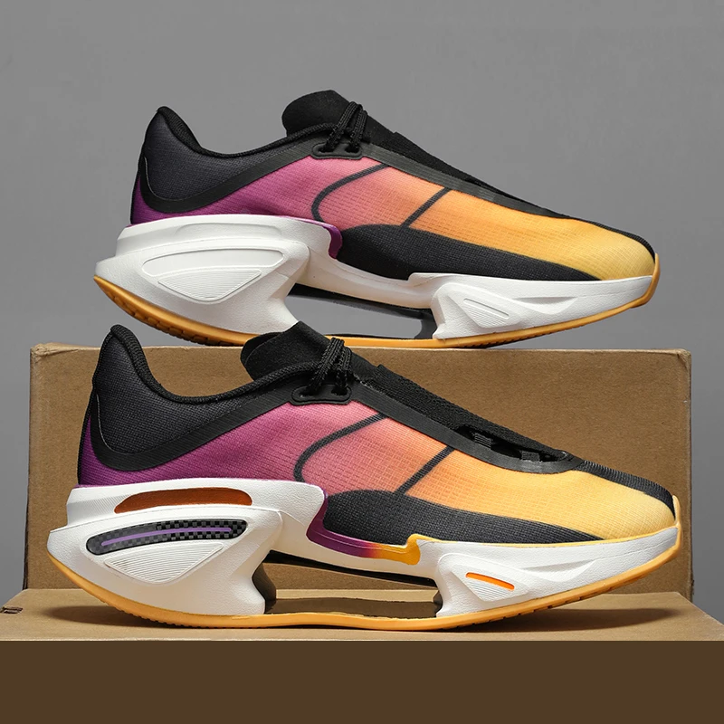 

New Cushioning Blade Running Shoes For Men Suitable Heavy Runners Lace Up Sports Unisex Non-slip Outdoor Athletic Male Sneakers