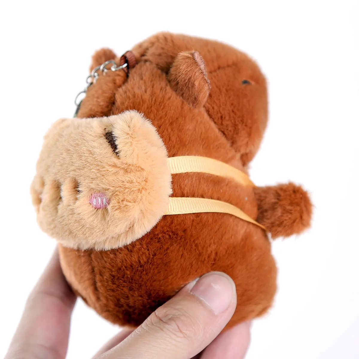 Schattige Capibara pluche pop hanger sleutelhanger konijn kikker rugzak pluche gevulde pop cartoon Capybara sleutelhanger kinderen verjaardagscadeau