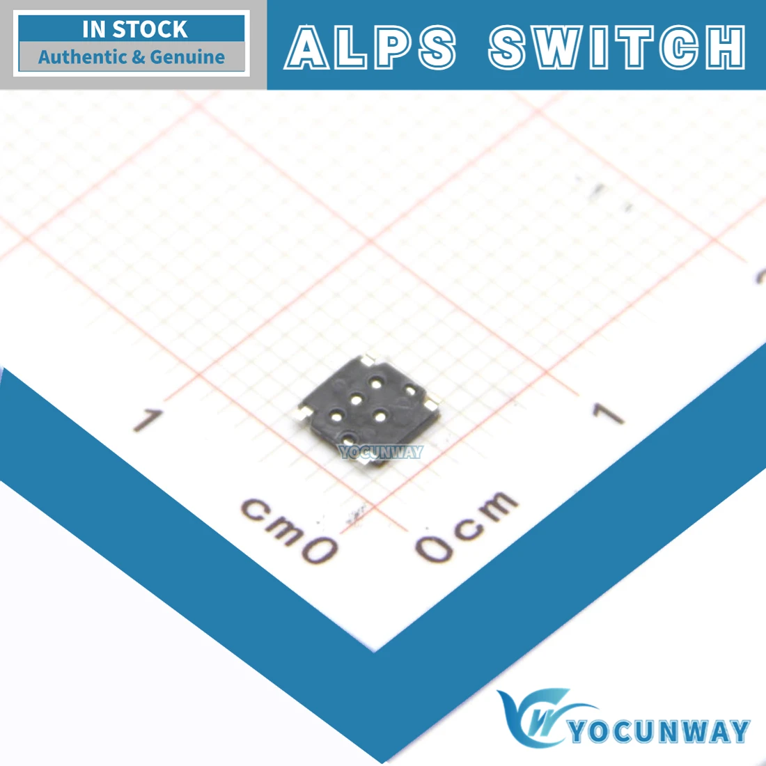 Autentyczny mikroprzełącznik myszy ALPS G500 G502 G903 M950, środkowy przycisk, rolka, przycisk dociskowy, folia naprawcza 4.8x4.8x0.8mm — zdjęcie 3