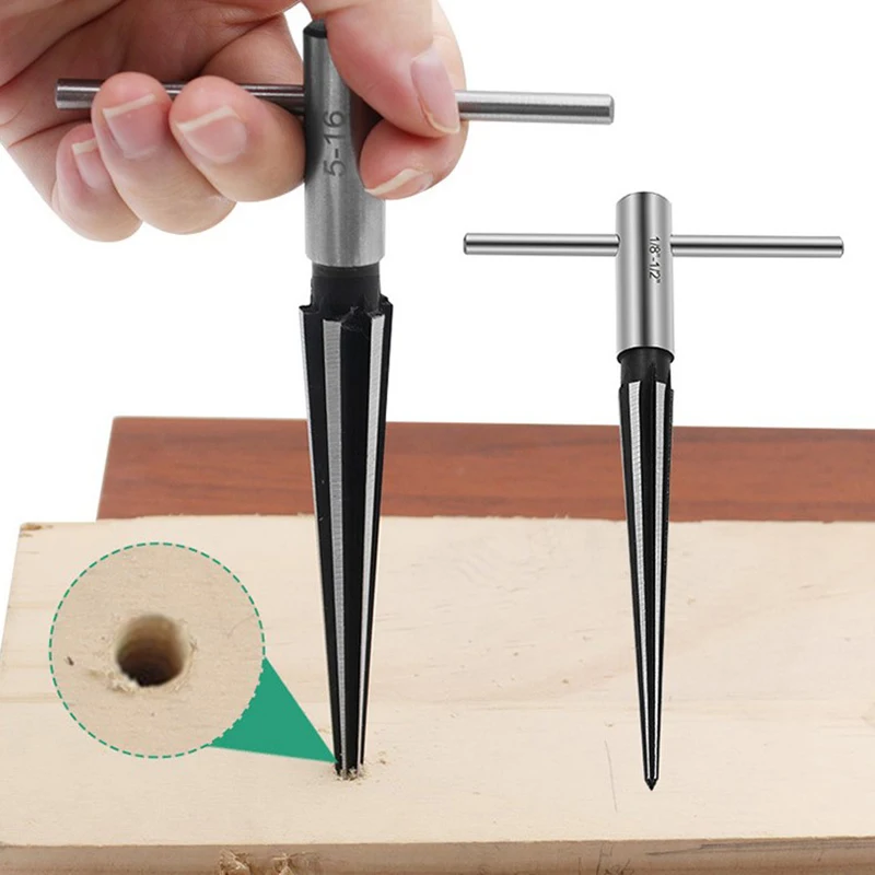 Alesatore conico da 3-13mm e 5-16mm alesatore manuale in metallo sbavatura ingrandisci foro per perno alesatore portatile per strumenti di perforazione in plastica di metallo di legno