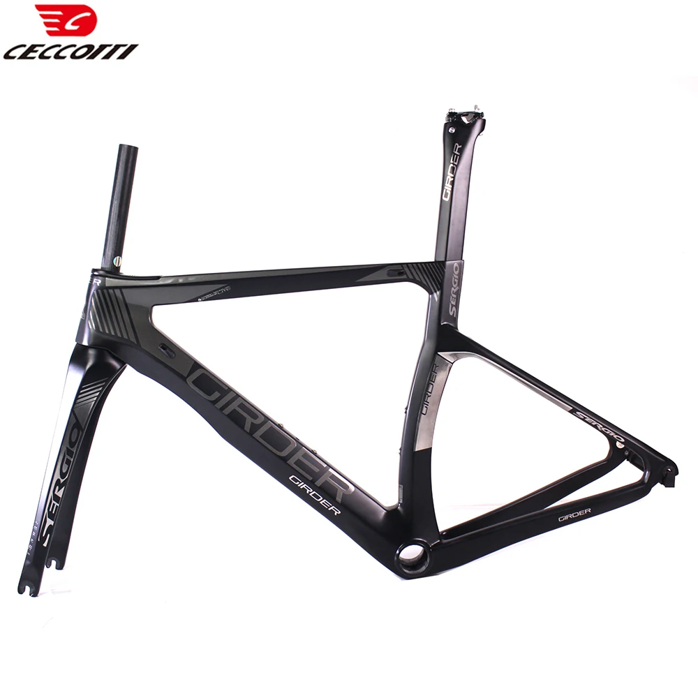 

Road Bike Carbon Frame, V Brake Bicycle Frameset, Fit 700C Wheels 25mm Tire Road Frame In Stock shipping faster