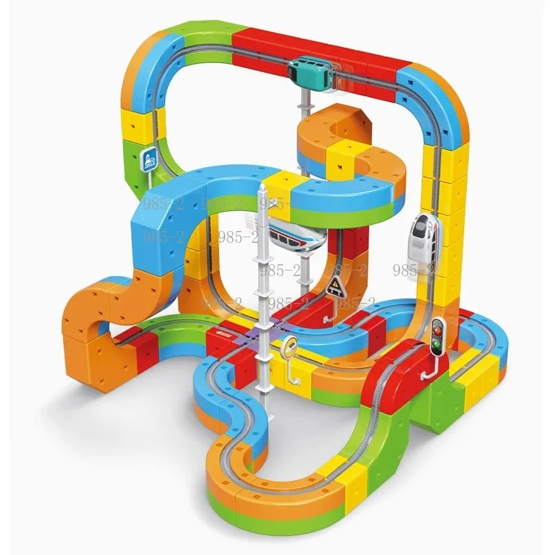 

69/81/118Pcs Assembly Magic Track Train Set Educational Building Toys for Kids