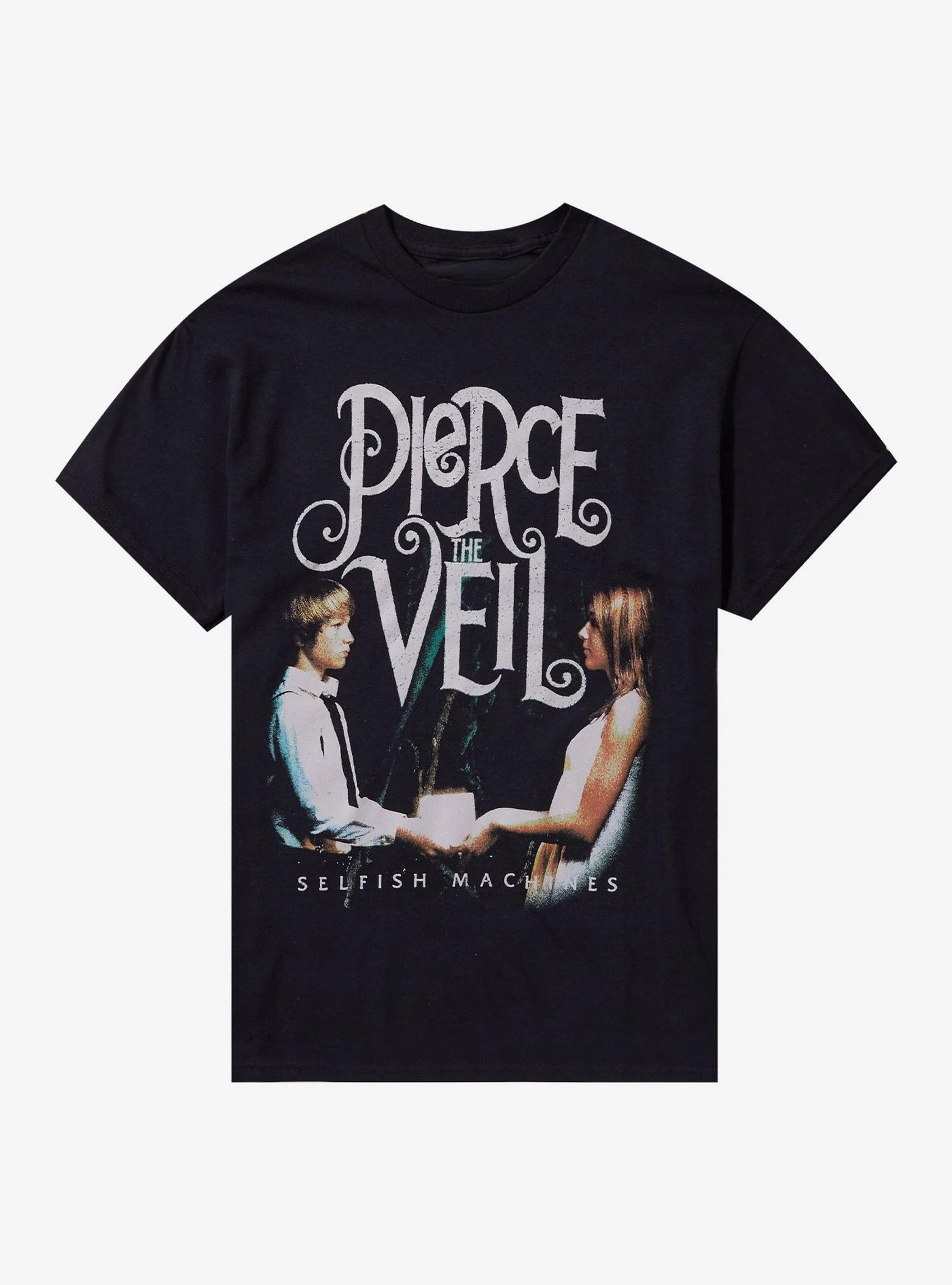

Pierce The Veil Selfish Machines Периферийный узор с принтом Летние элитные брендовые хлопковые мужские и женские футболки с короткими рукавами