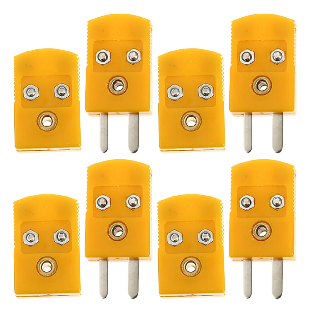 

2 Pairs K Type Thermocouple Male Female Wire Connectors High Temp Resistant Precise Measurement Stable Connection