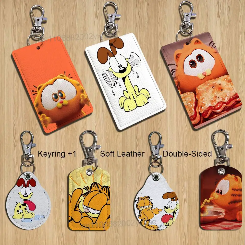 

cute dog Odie cat Garfield Holder For Bank Business Work Card Holder Student Card Case Bus Card Keychain