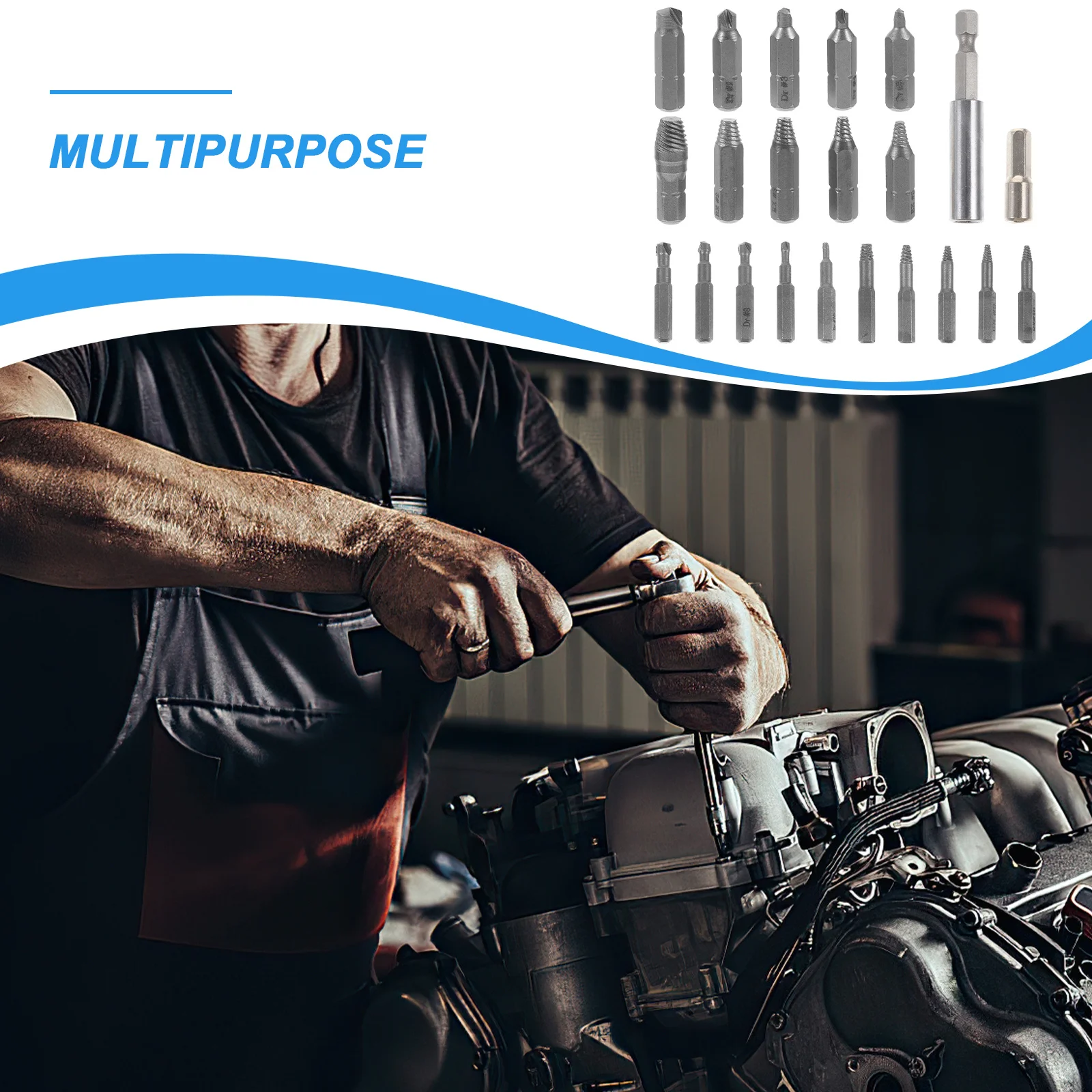 

1Set Screw Extractor Set Small Broken Bolt Remover Stripped Screw Extractor Kit Easy Carry Storage Versatile Broken Bolt Remover