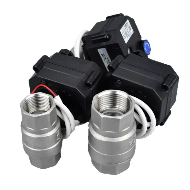 304 stainless steel normally closed automatic two-way valve, waterproof micro electric ball valve