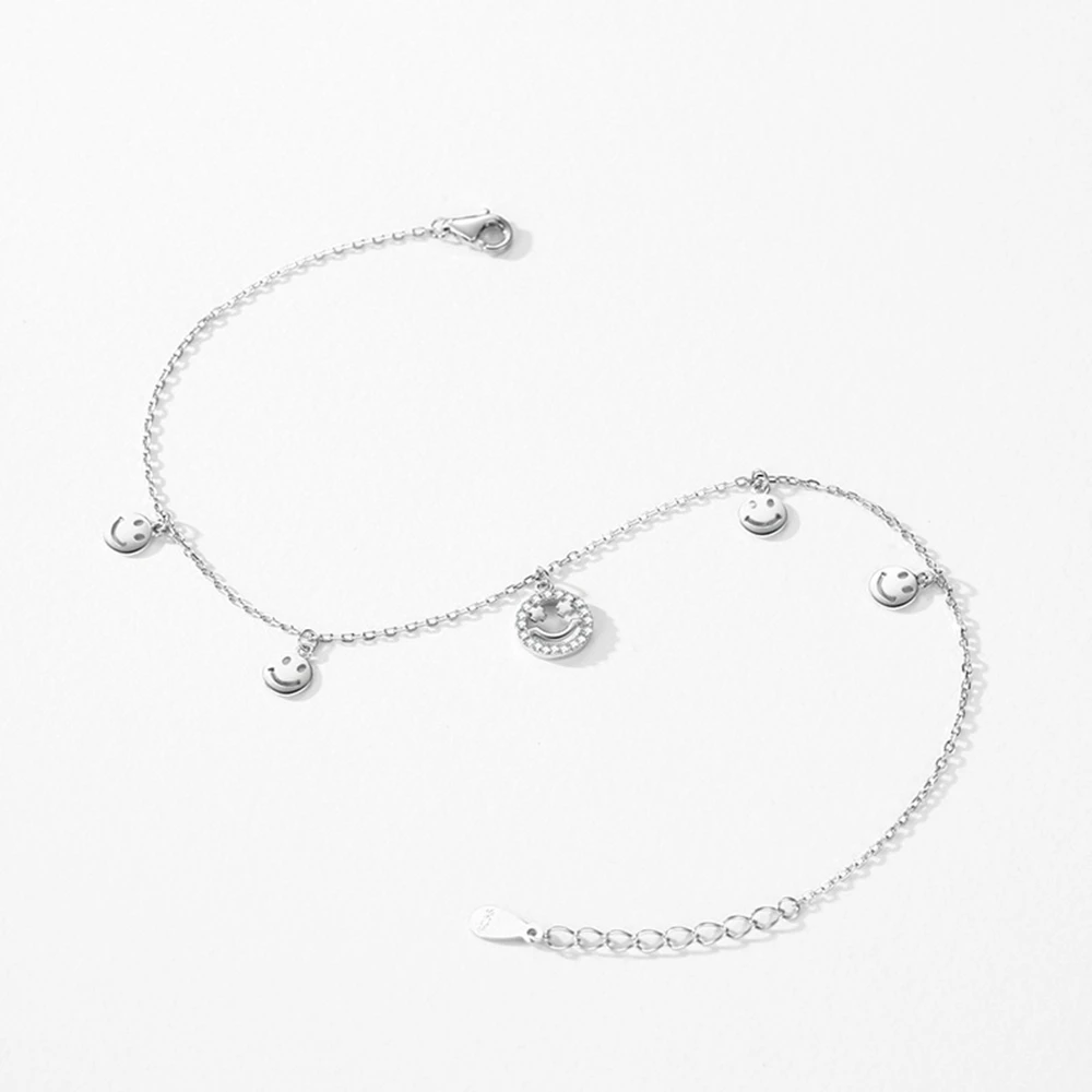 PuBang Fine Jewelry Real 925 Sterling Silver High Carbon Diamond Smile Bracelet for Women Anniversary Wedding Gift Free Shipping