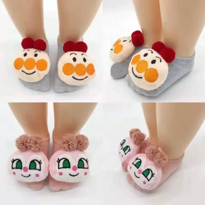 Kawaii Sanrio Anmie Baby Socks My Melody Hello Kitty Cartoon Doll Socks Newborn Baby Rubber Anti Slip Toddlers Sock Gift