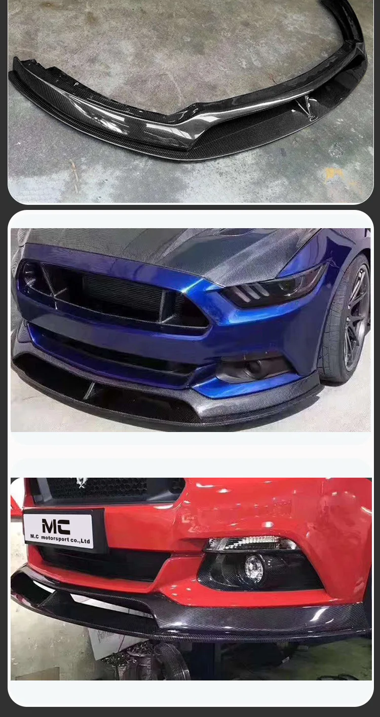 

Carbon Fiber Front Lip, Front Spatula, Front Spoiler for 2015-2017 Ford Mustang AC Models