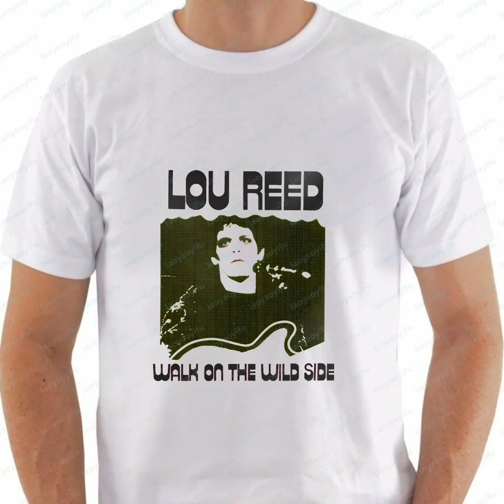 Lou Reed - Summer Trended Unisex Short-Sleeved Shirt for Men and Women - Large Size - Comfortable T-Shirt with Pattern