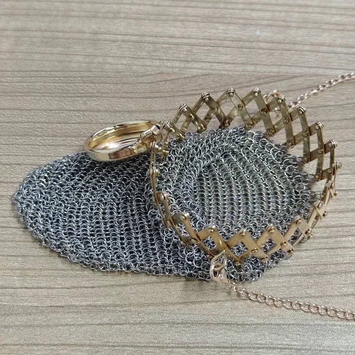 코스프레 수제 금속 1920년대 빈티지 실버 동전 금속 메쉬 아이 백 맞춤 선물