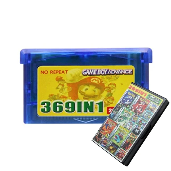 

369 In 1 GBA 32 Bit Game Cartridge Card Pokemon Retro Games English Language for GBA GBA/SP NDS