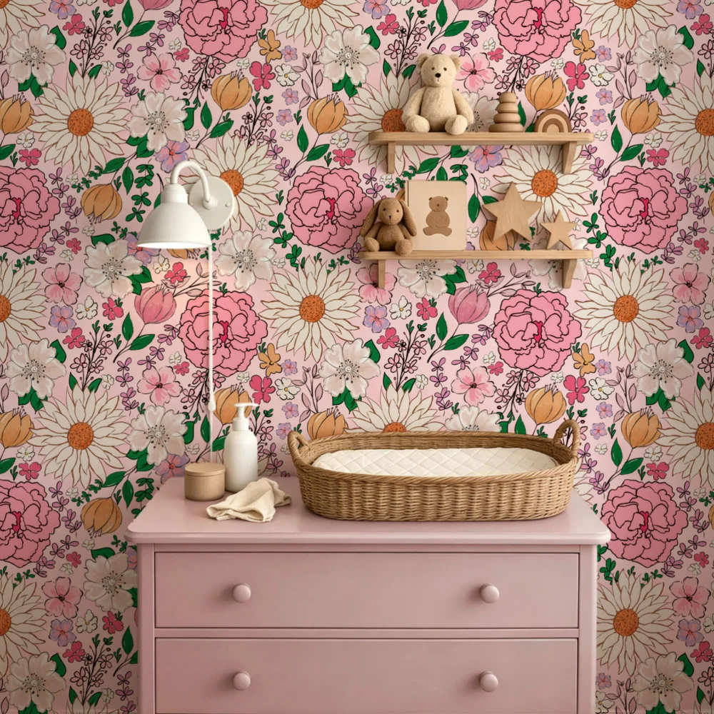 meilleures-ventes-transfrontalieres-murale-autocollante-avec-un-motif-floral-boheme-rose-ideale-pour-les-chambres-d'enfants-et-les-salons