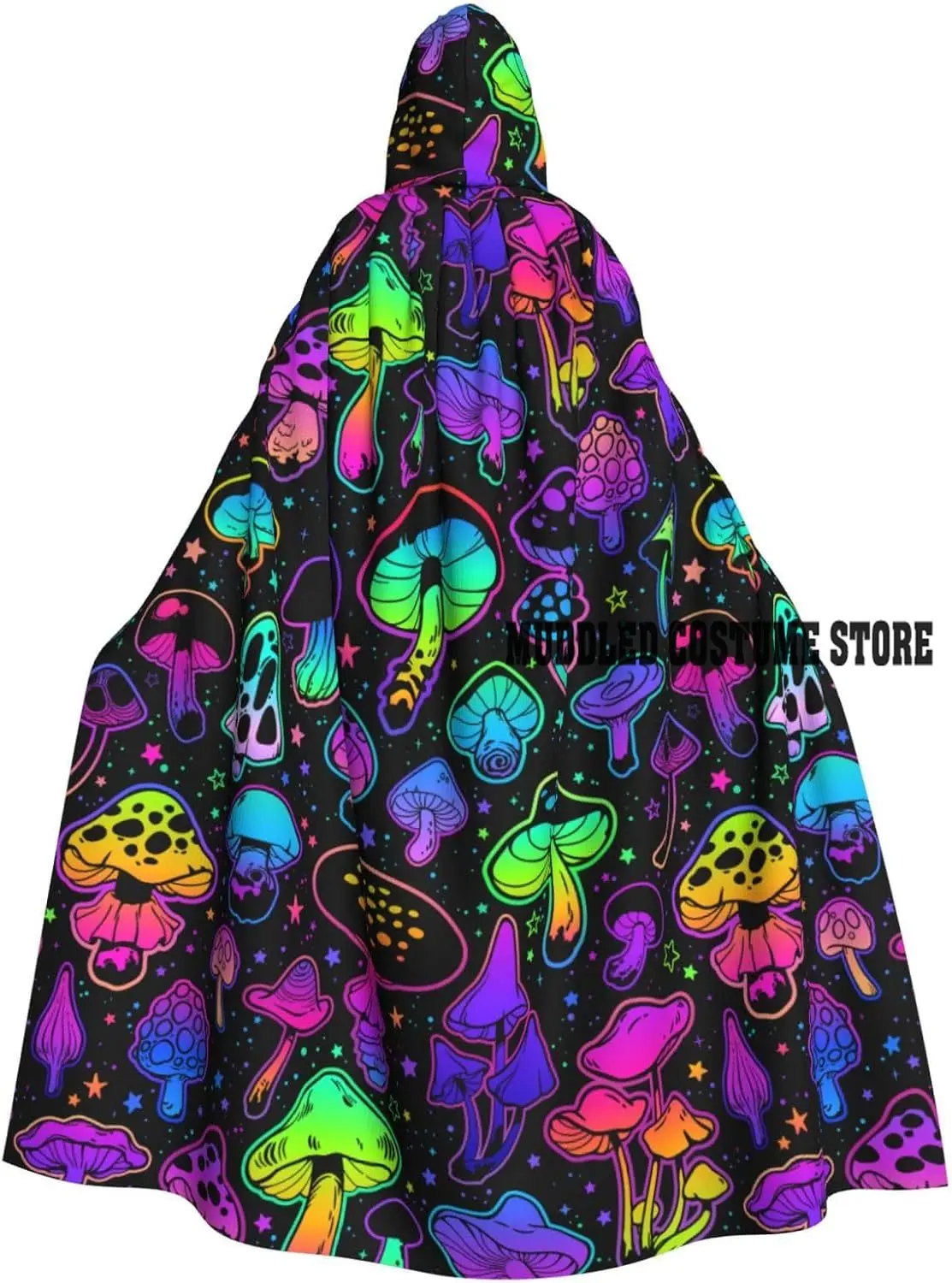 فطر مخدر للجنسين الكبار مقنعين عباءة أشباح الرأس لأزياء الهالوين التنكرية