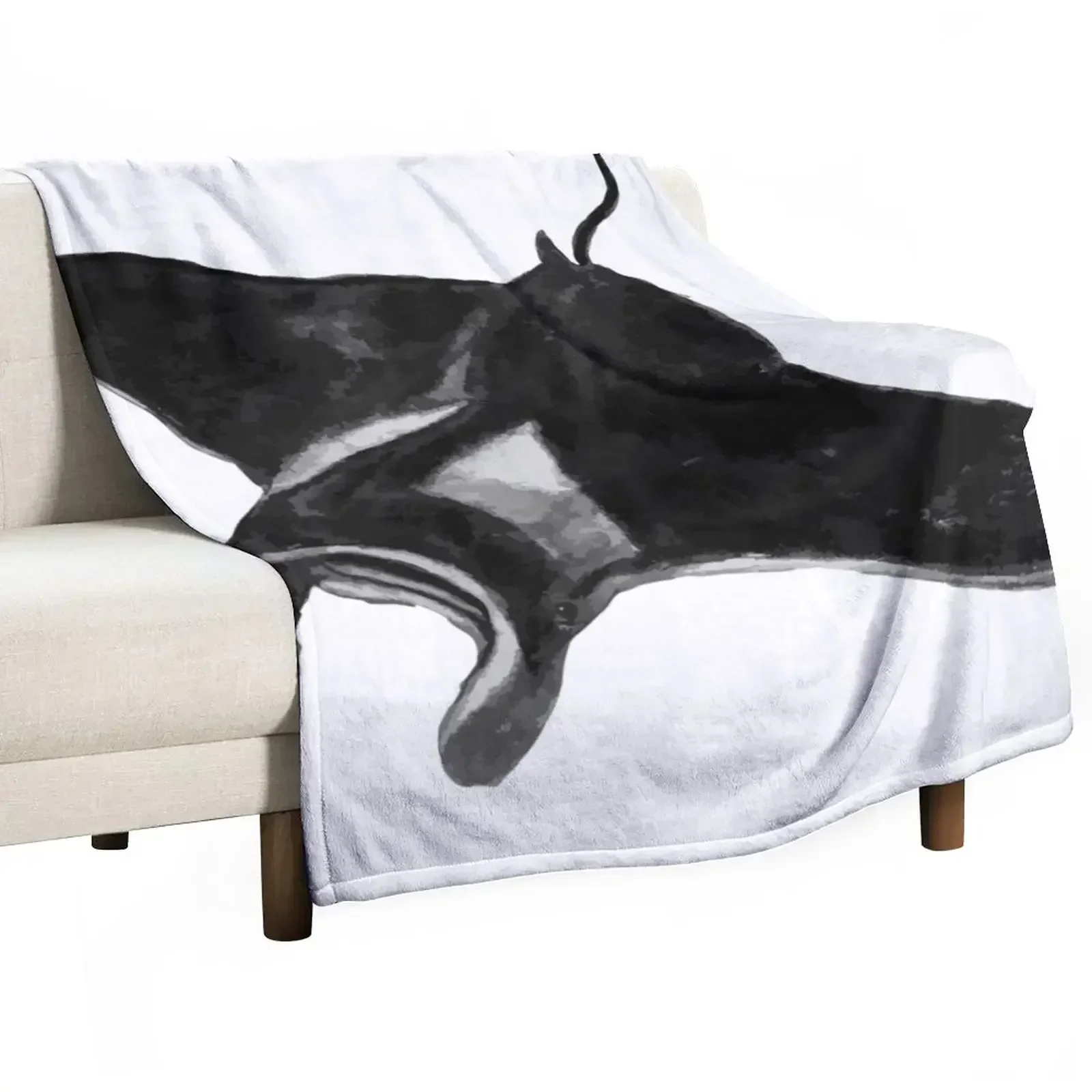 

Manta Ray Drawing Throw Blanket Thins Plush Cute Plaid Sofa Throw Blankets