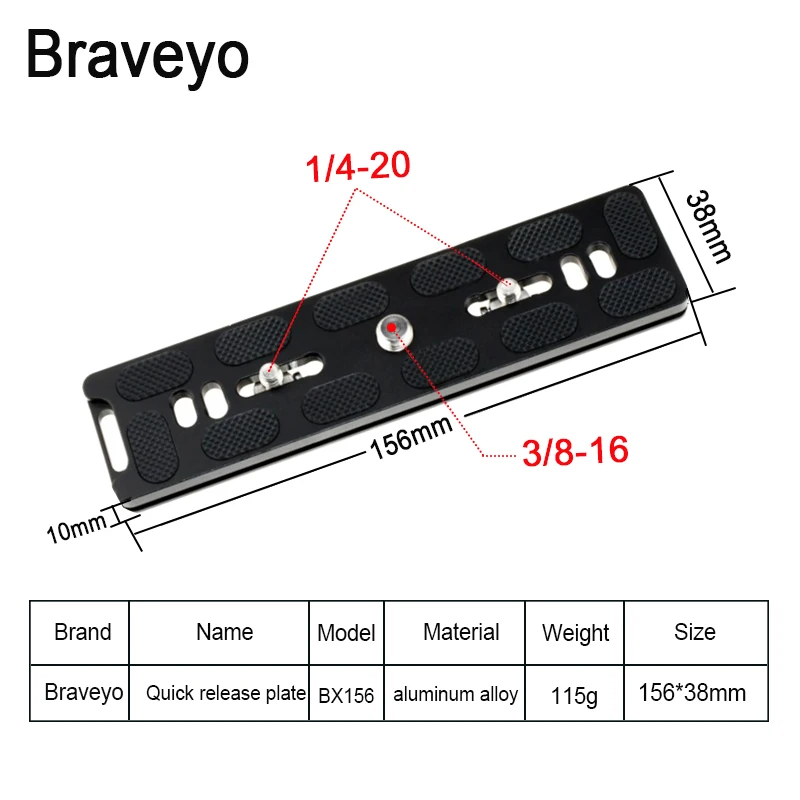 Camera Long Plate 156/206/306mm Tripod Ballhead Quick Release Mount Plate Stable Photography With Hanging Rope Hole For Arca