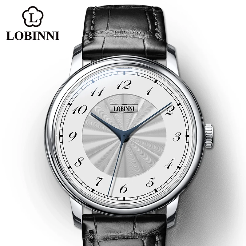 2022 LOBINNI 40MM New Simple Dress Watch of Men Seagull Movement Waterproof Automatic Mechanical Wristwatches Sapphire Crystal