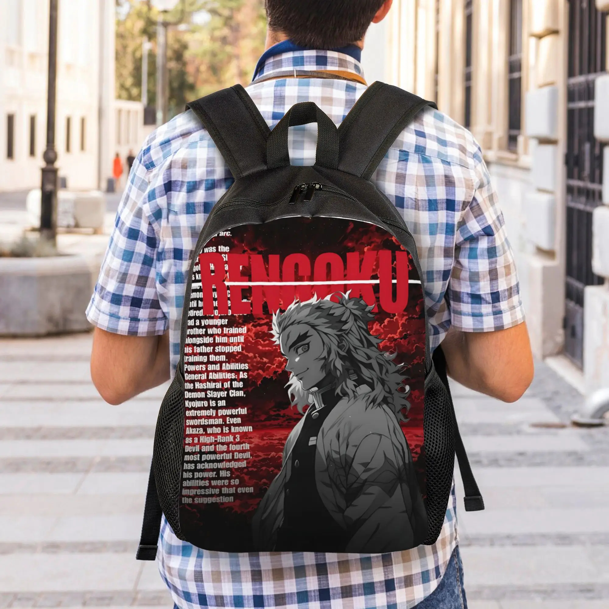 Fashion Halloween Demon Slayer Backpacks Its Bag  mochila School Zipper Closure Rucksack