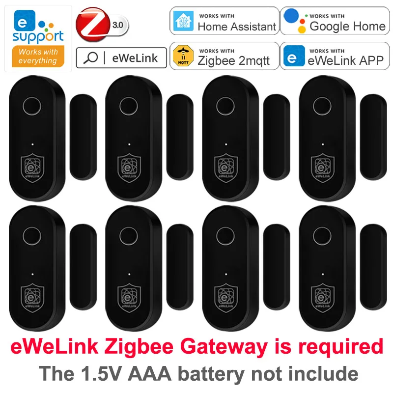 Zigbee スマートドアウィンドウセンサーホーム開閉検出器 EWeLink アプリ制御セキュリティアラーム Alexa Google Home と連携するアリス