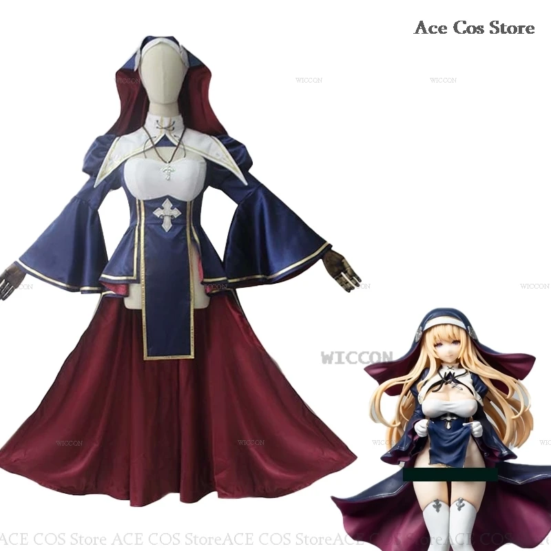 

Halloween Nun Cosplay Costume Vibra Original Character Charlotte Fight Dress Sister Party Female Sexy Fancy Adult Sisters